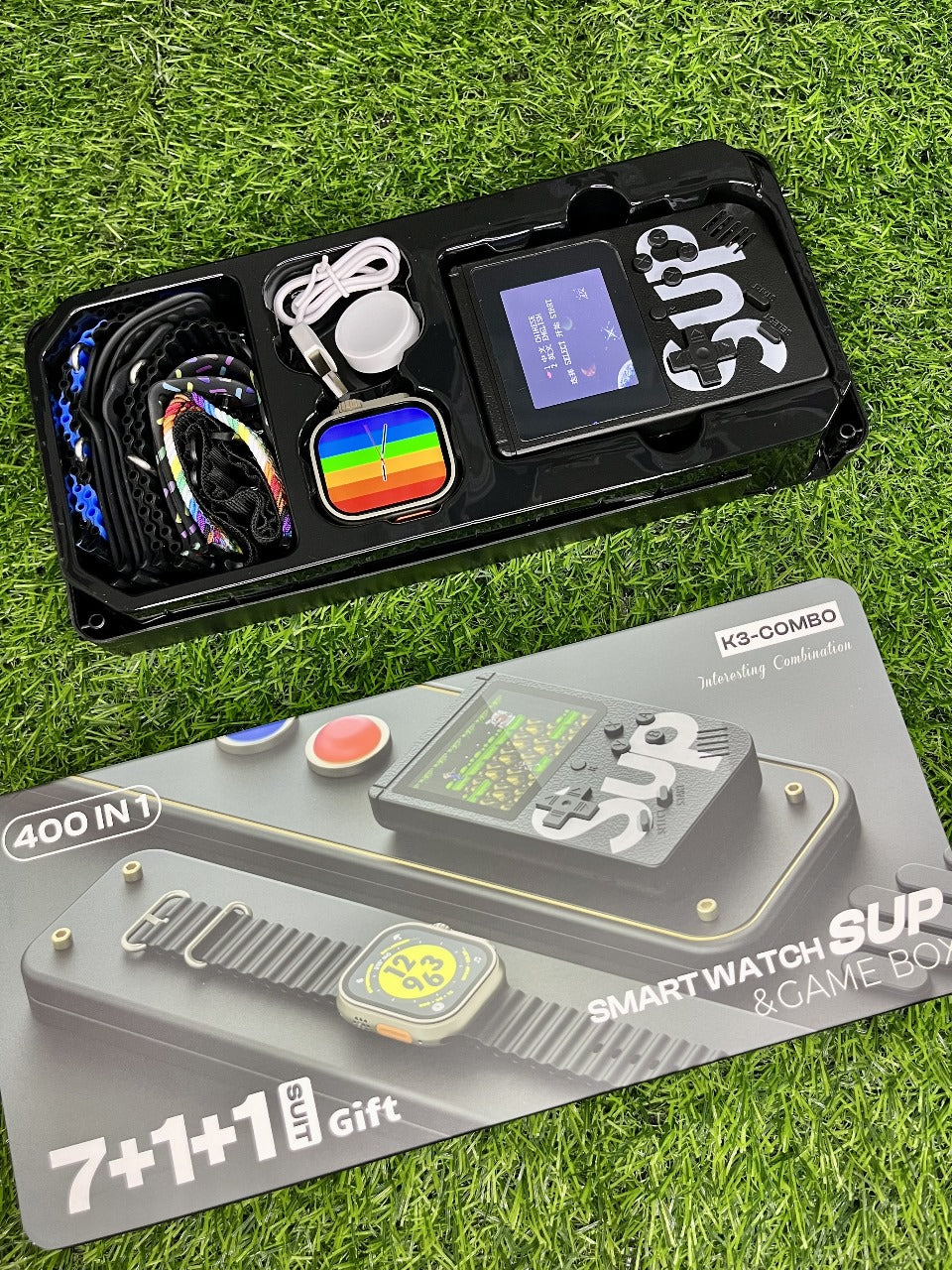 ULTRA WATCH WITH 7 STRAPS AND SUP 4000 IN 1 GAME