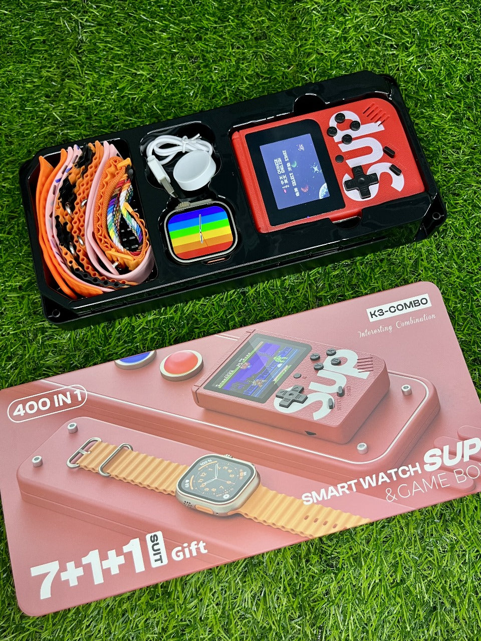 ULTRA WATCH WITH 7 STRAPS AND SUP 4000 IN 1 GAME