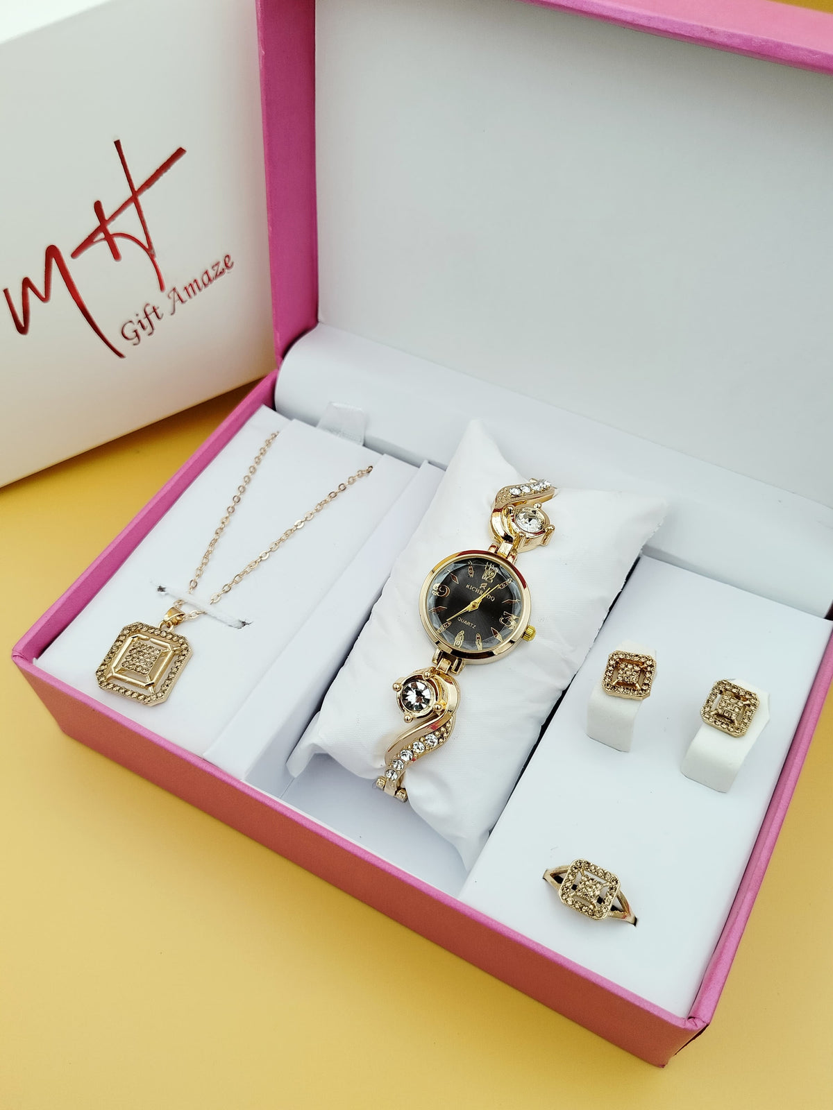 Richrado watch + Locket set + Ring 💍 gift set