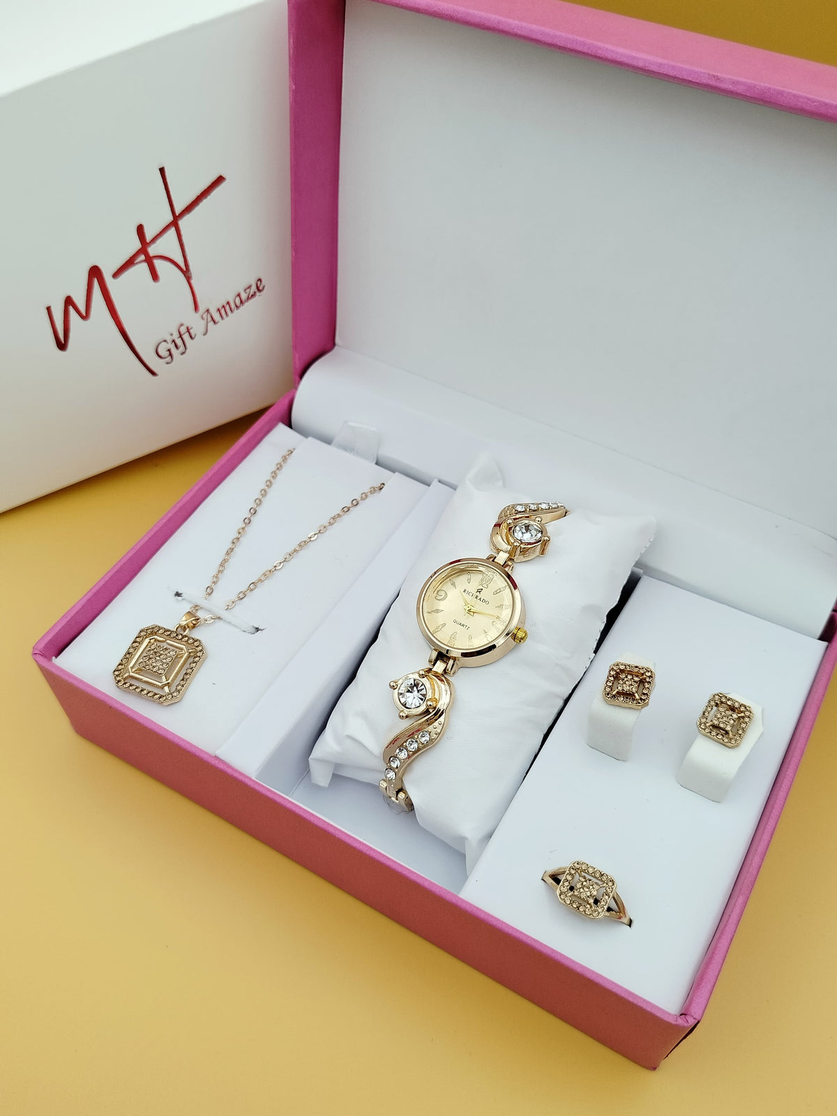 Richrado watch + Locket set + Ring 💍 gift set