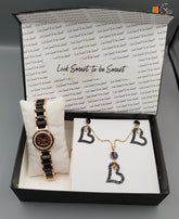 BRANDS COLLECTION WOMEN WATCH +LOCKET SET