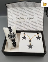 BRANDS  WOMEN WATCHES SET +LOCKET SET