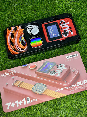 ULTRA WATCH WITH 7 STRAPS AND SUP 4000 IN 1 GAME
